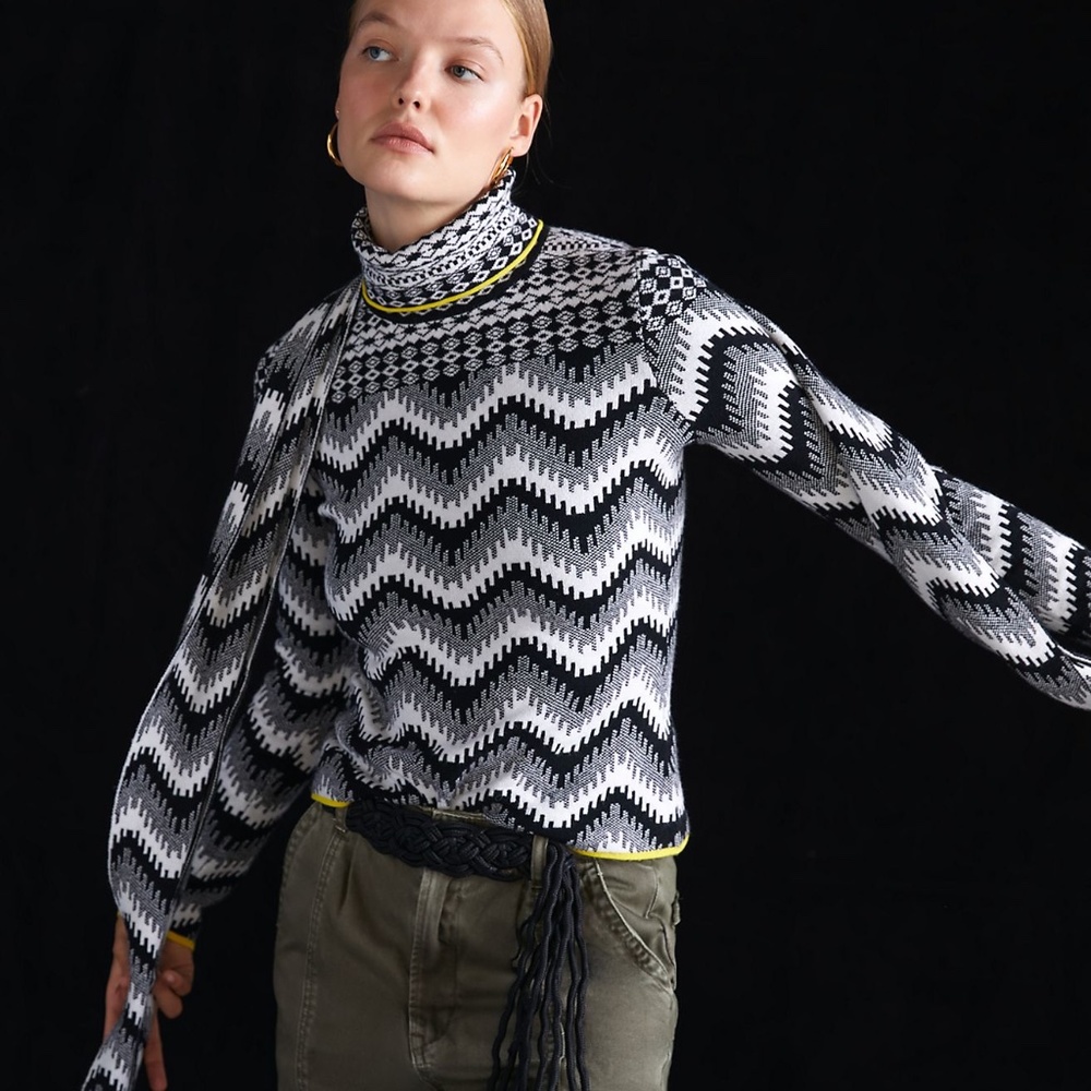 Anthropologie Maeve Ski Slope Turtleneck Sweater, Size XS